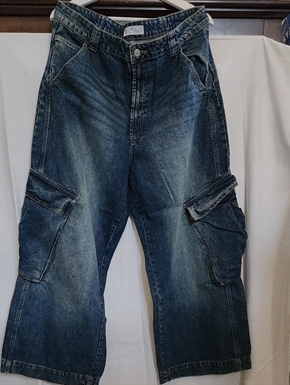 Primark Relaxed Dark Blue Cargo Jeans